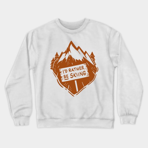 Funny Skiing Ski Shirts and Gifts Crewneck Sweatshirt by Shirtbubble